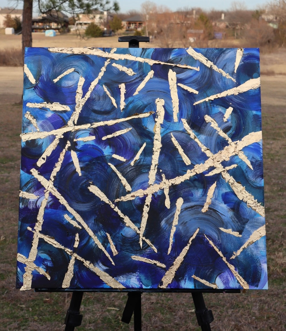 *SOLD OUT* Gold Leaf on Blue