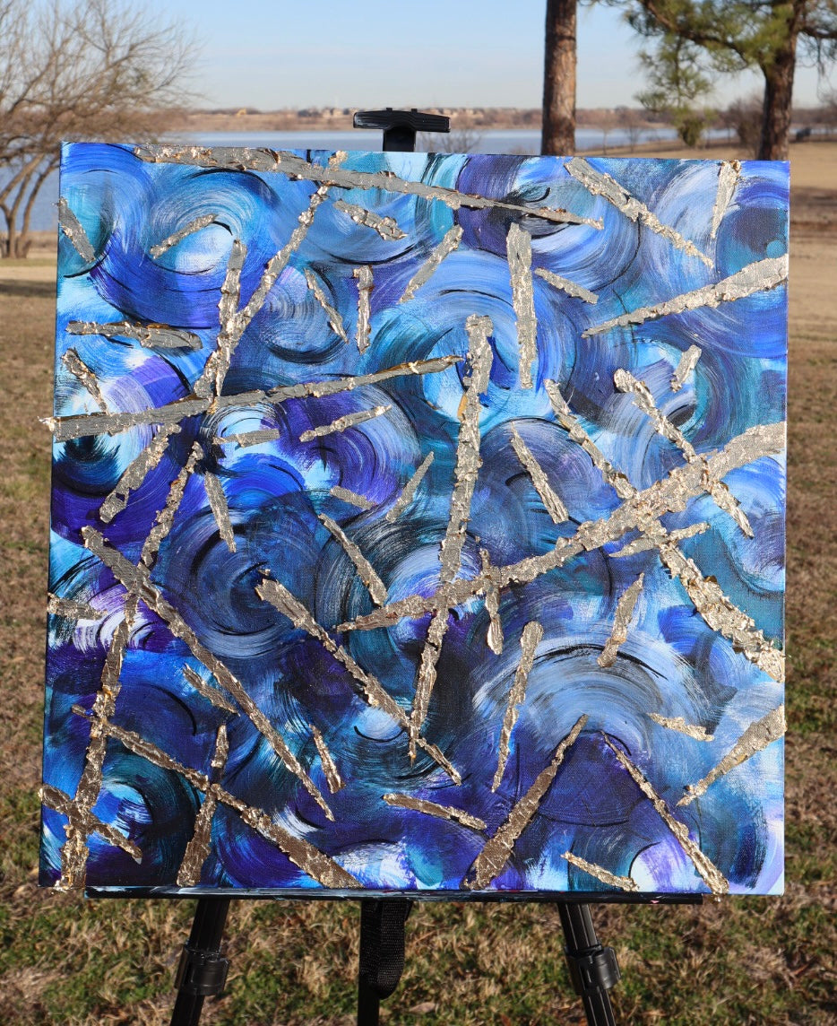 *SOLD OUT* Gold Leaf on Blue