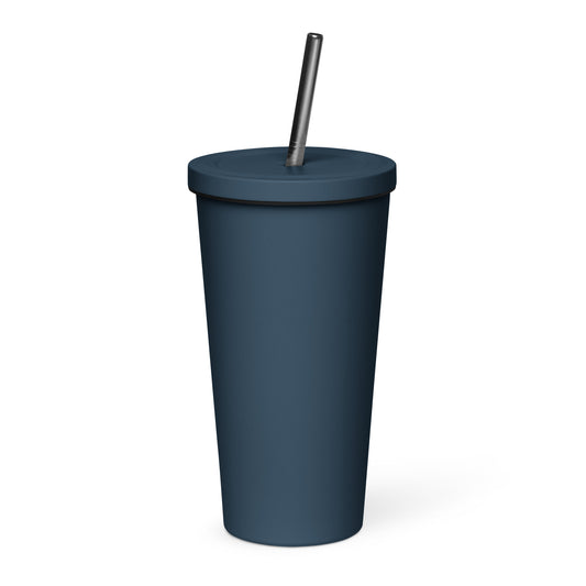 Skull - Insulated tumbler with a straw