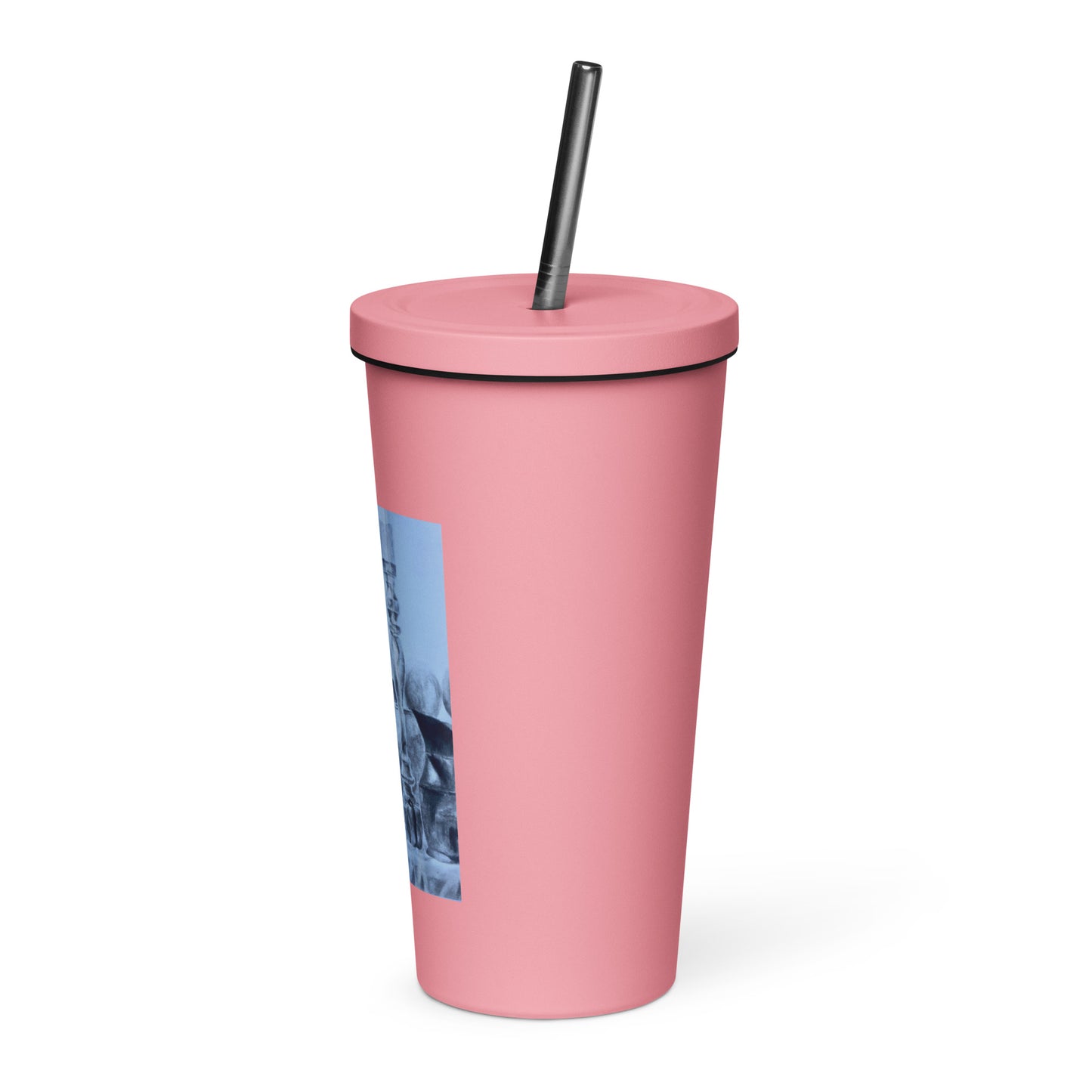 Skull - Insulated tumbler with a straw