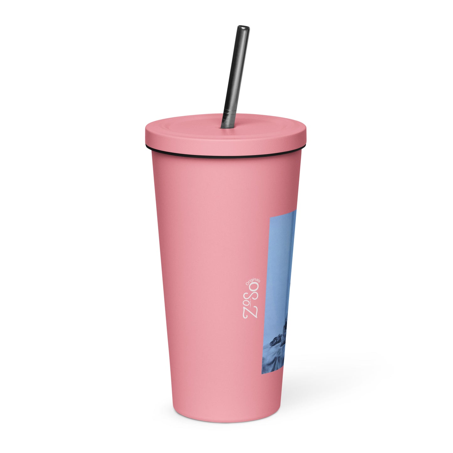 Skull - Insulated tumbler with a straw