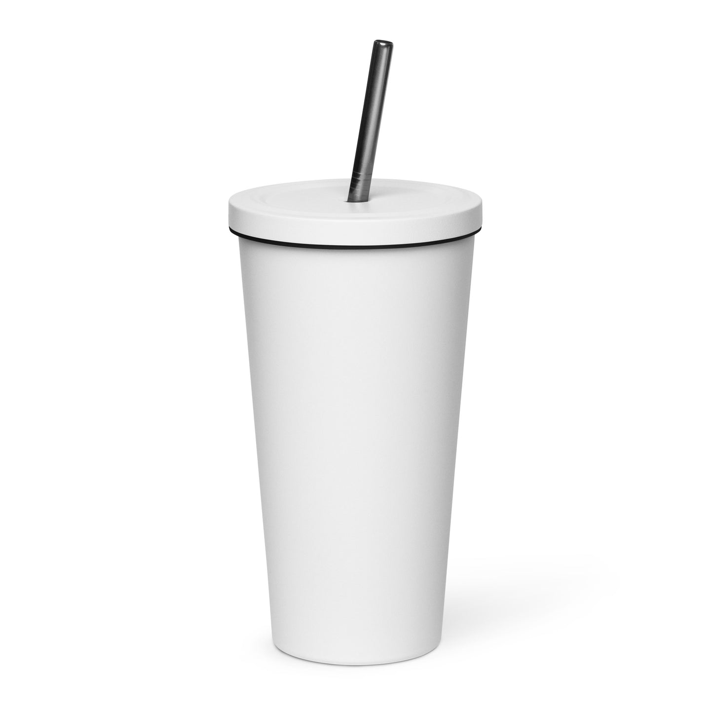 Skull - Insulated tumbler with a straw