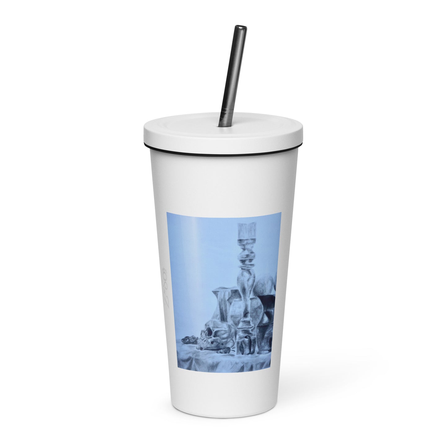 Skull - Insulated tumbler with a straw