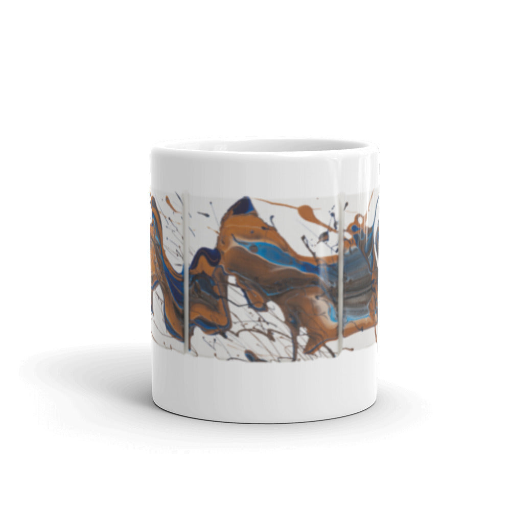 Stormy Triptych White glossy mug