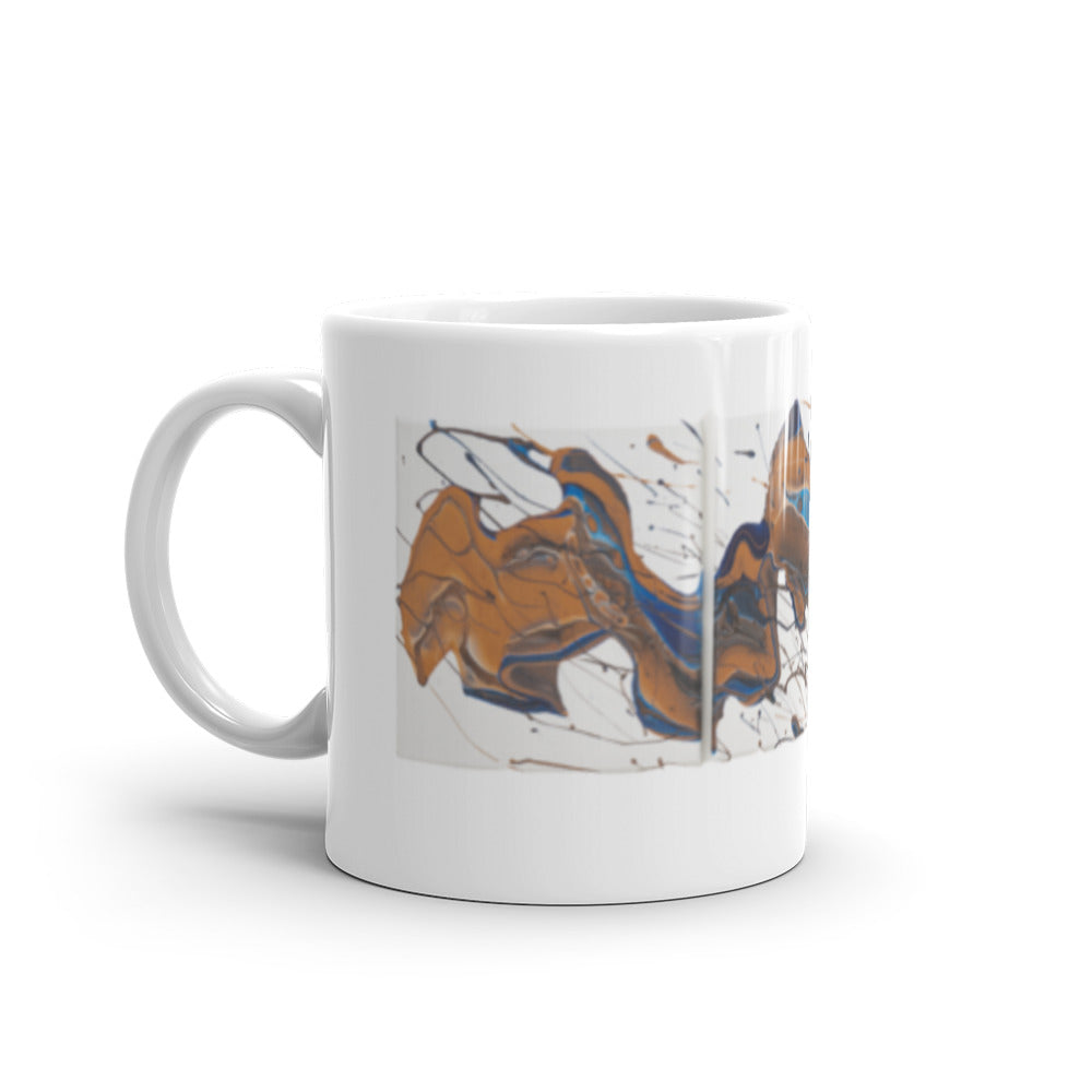 Stormy Triptych White glossy mug