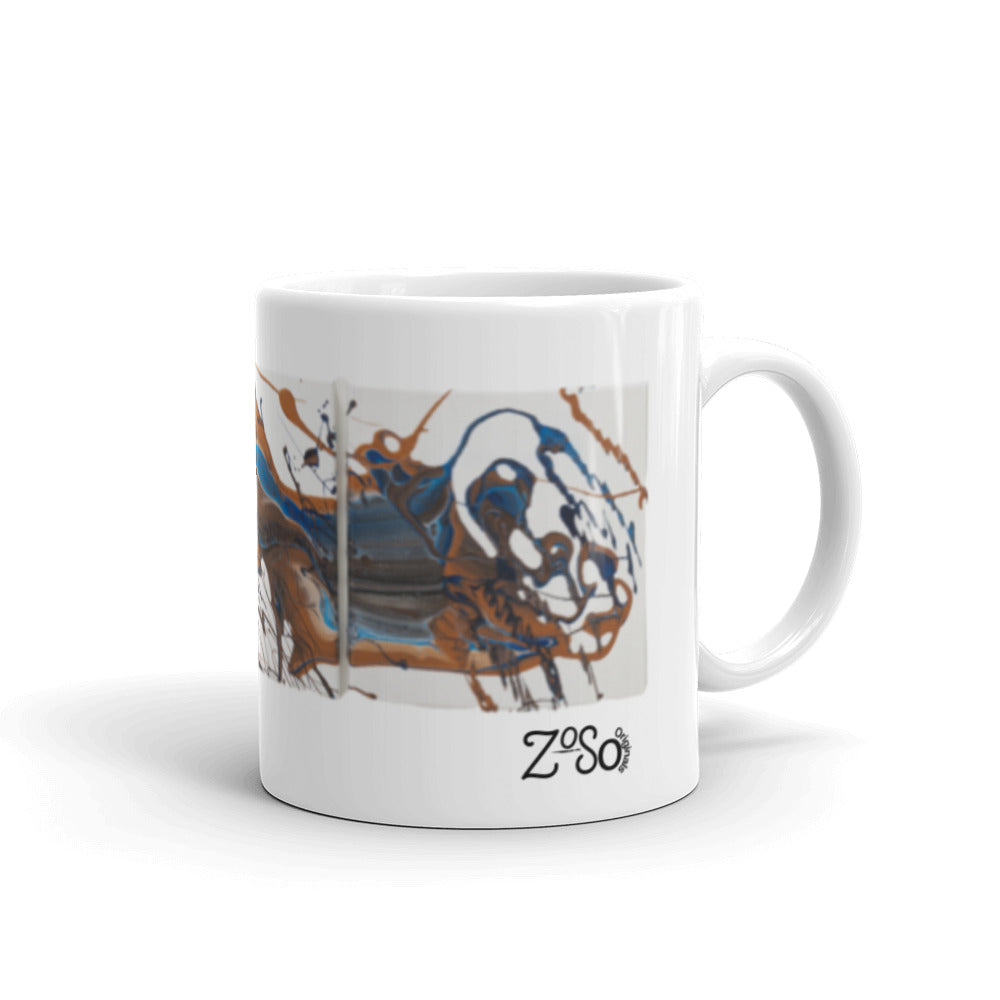 Stormy Triptych White glossy mug