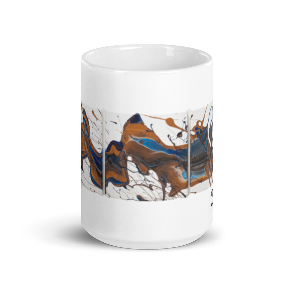 Stormy Triptych White glossy mug